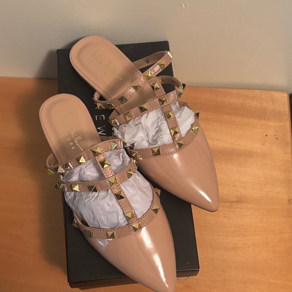Elegant Studded Blush Mules